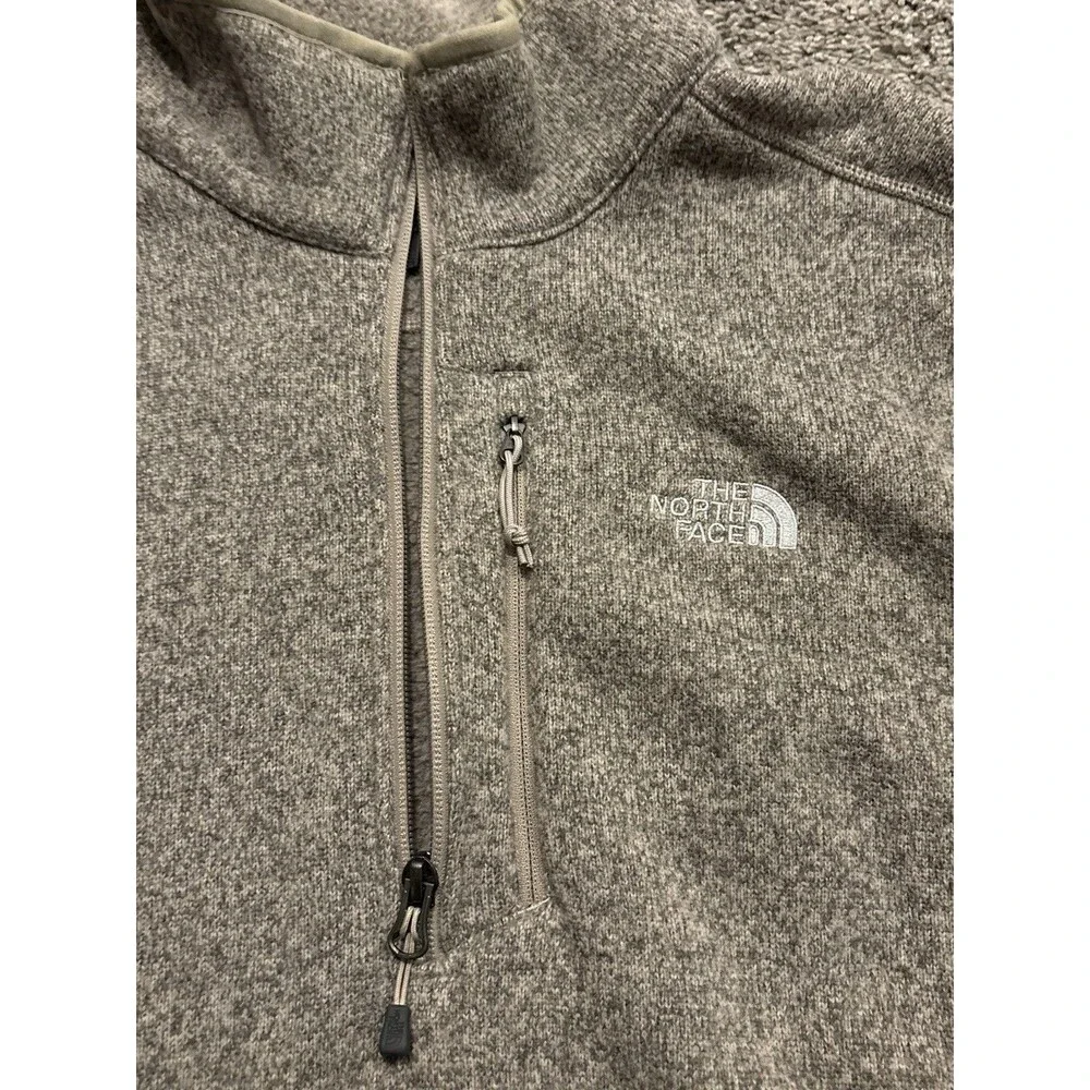 The North Face Gordon Lyons Brown Tech Pullover‎ Fleece Jacket XL Polyester